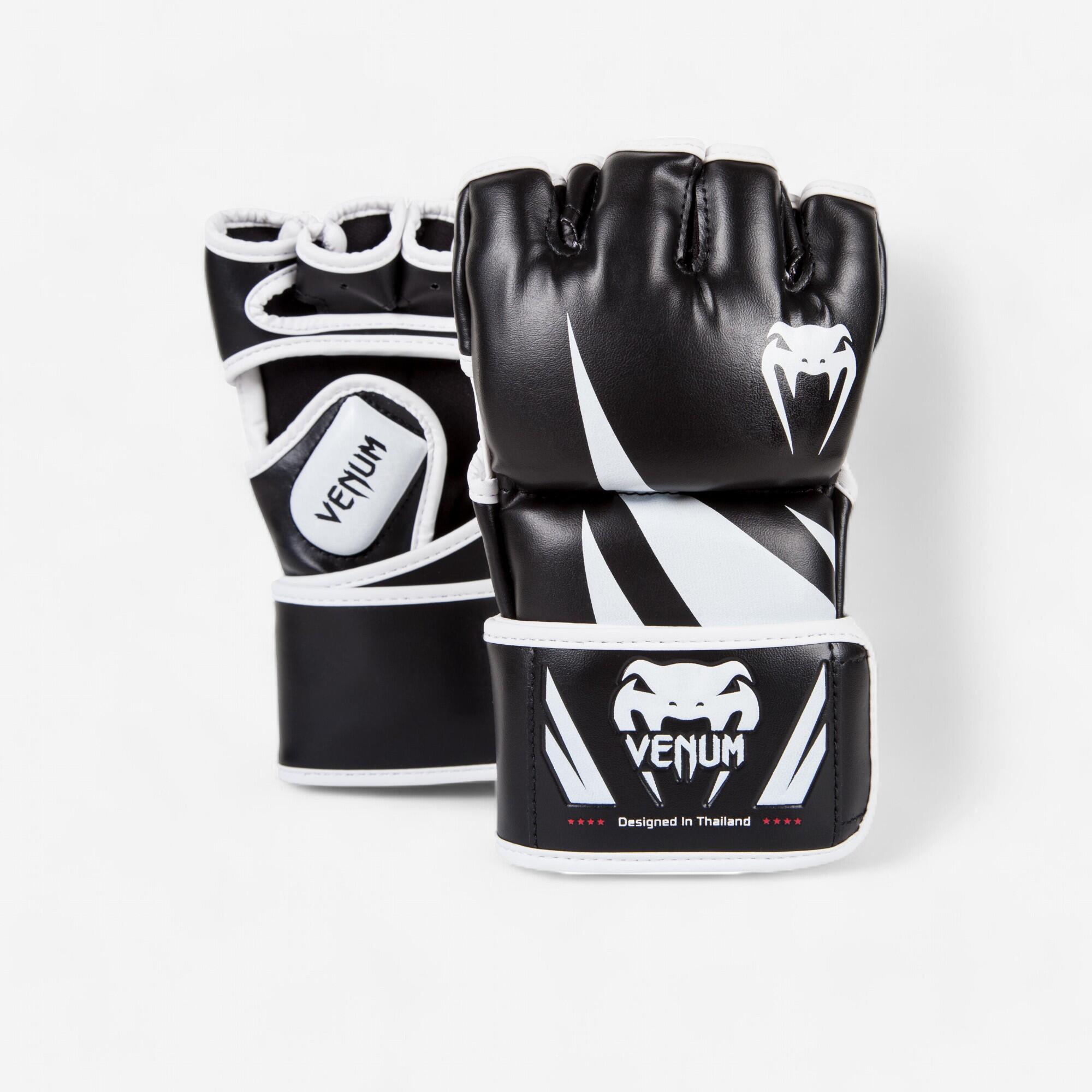MMA Training Mitts Challenger White Black VENUM Decathlon