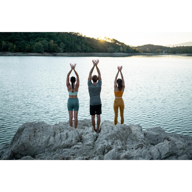 Radlerhose dynamisches Yoga Damen - grün 