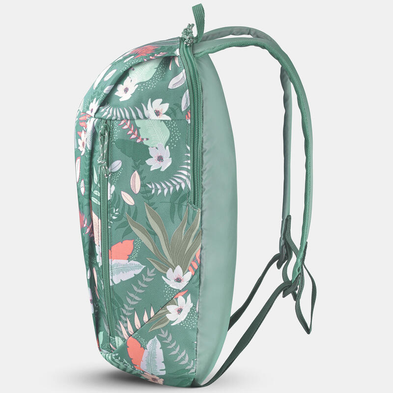 Rucsac Drumeție la munte NH50 10L Verde cu imprimeu floral