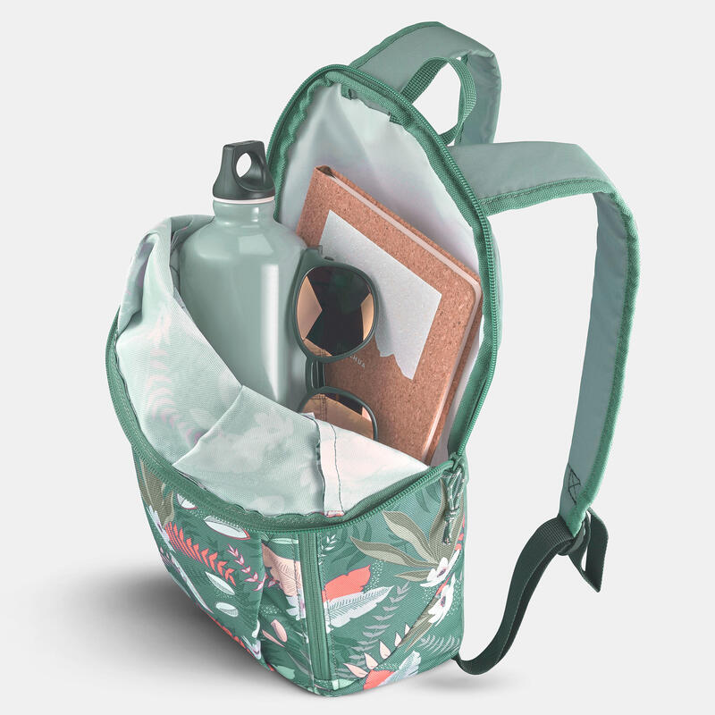 Rucsac Drumeție la munte NH50 10L Verde cu imprimeu floral