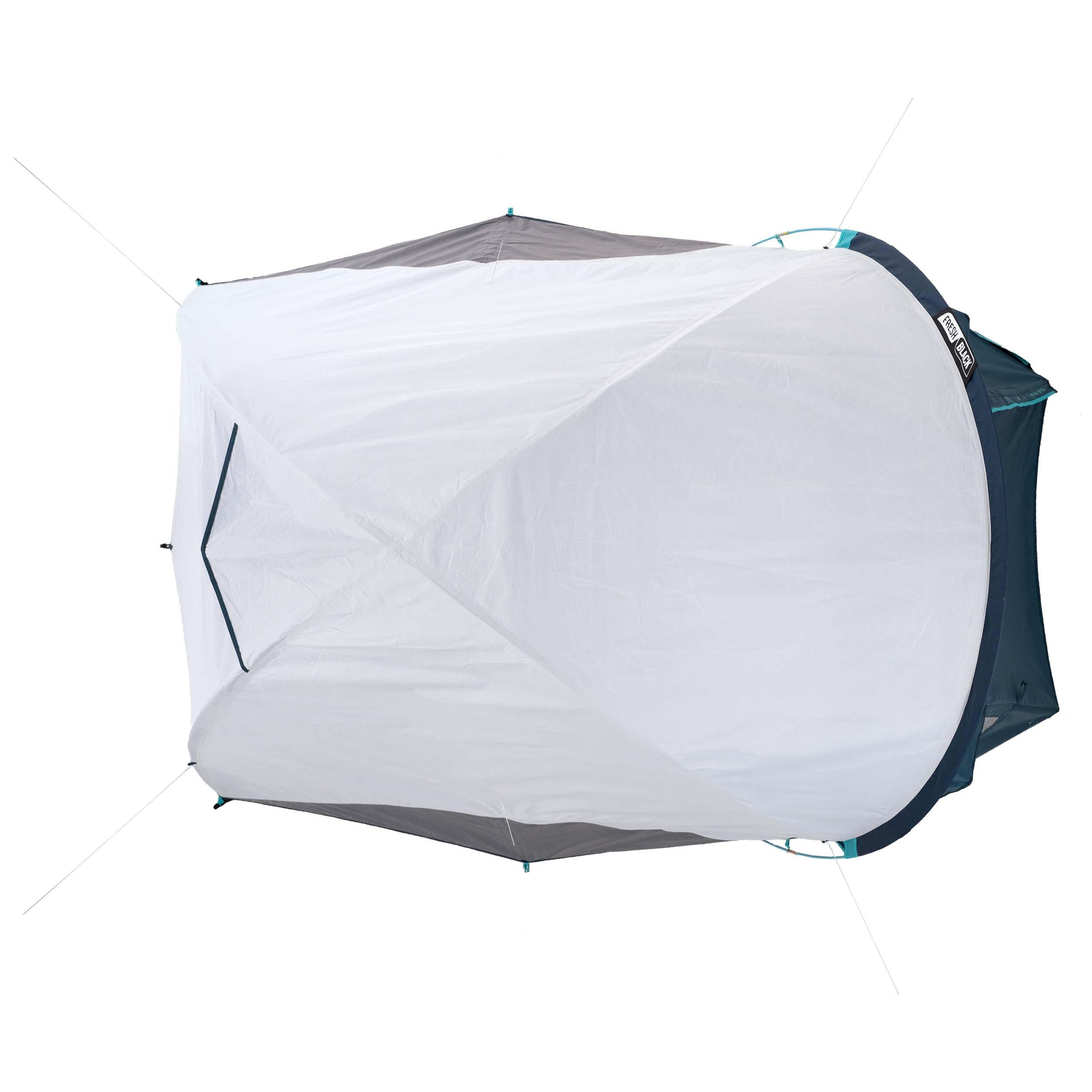 Camping Tent 3-Person, MH 100 XL Fresh & Black - QUECHUA