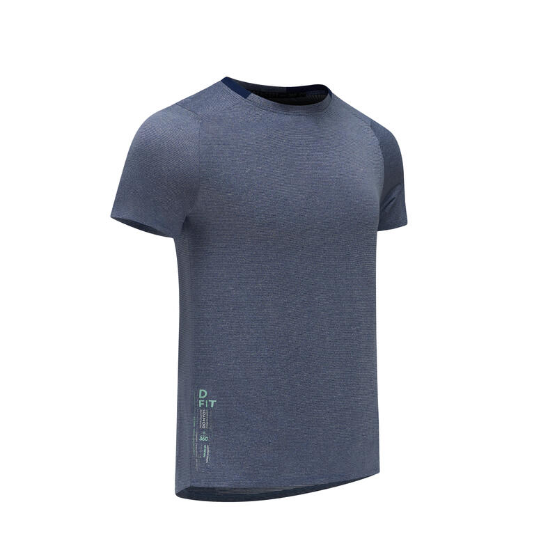Men's Crew Neck Breathable Fitness T-Shirt - Blue