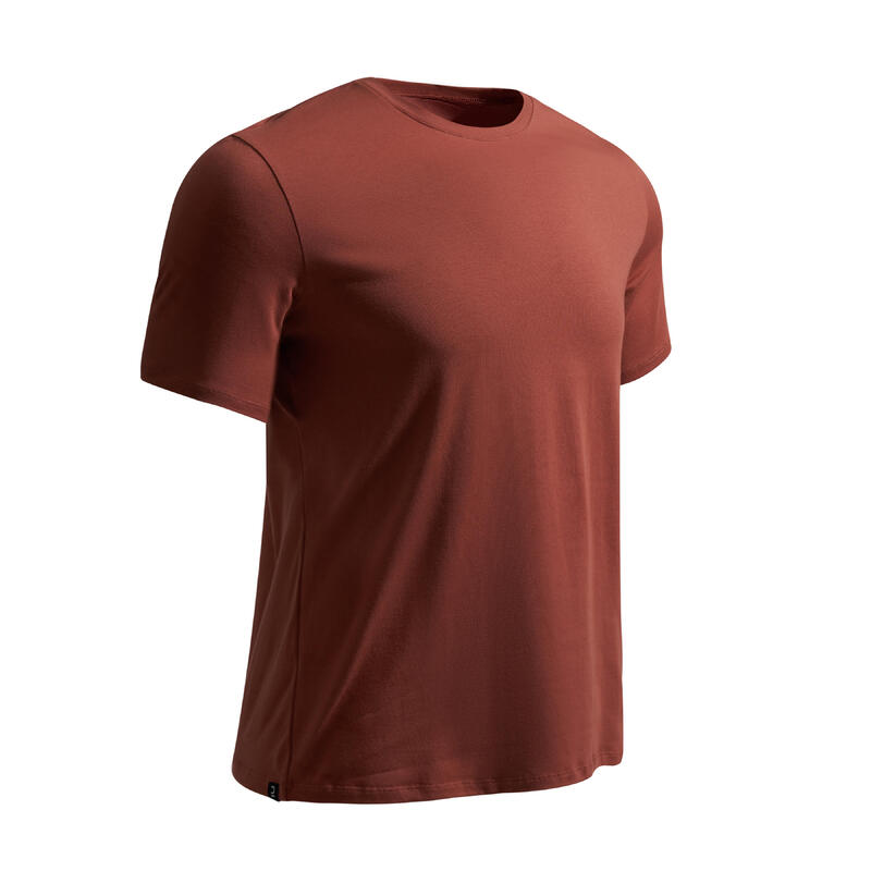 Men's Regular Fit T-Shirt 500 - Sepia