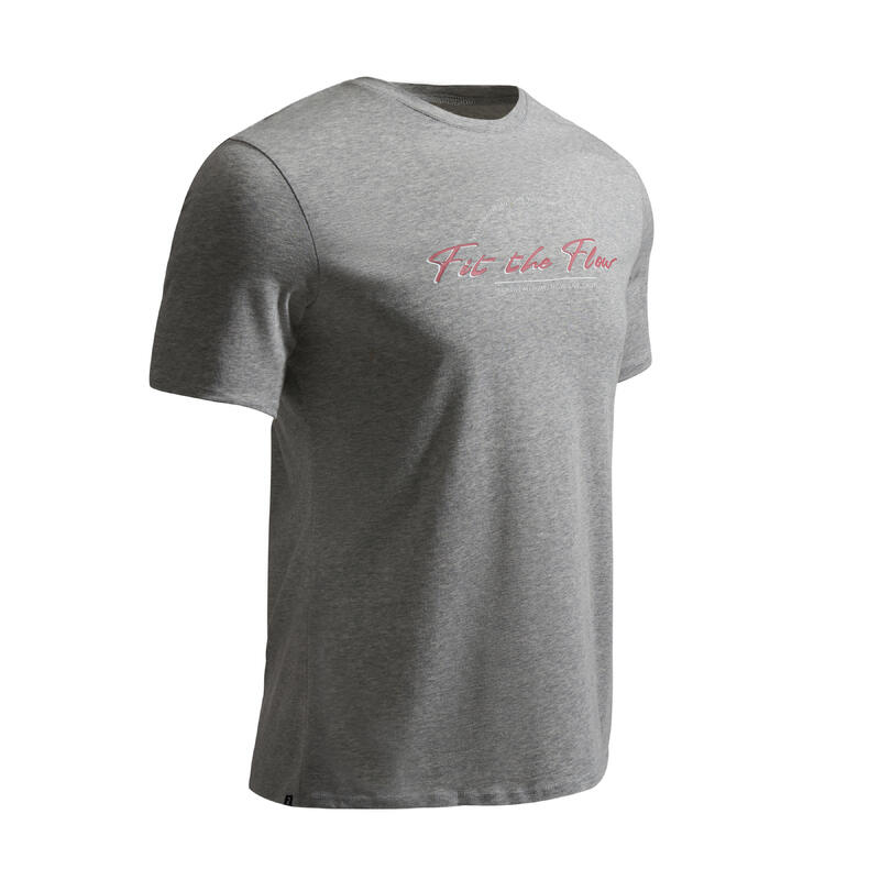 Regular T-Shirt 500 - Print Light Grey