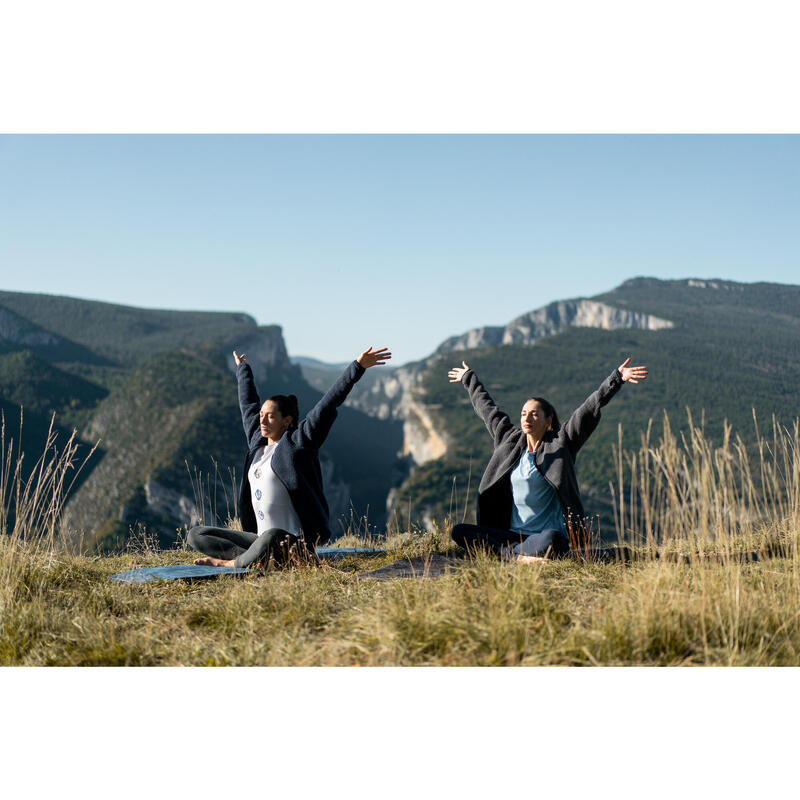 Chaqueta Sherpa Yoga Mujer Azul Marino