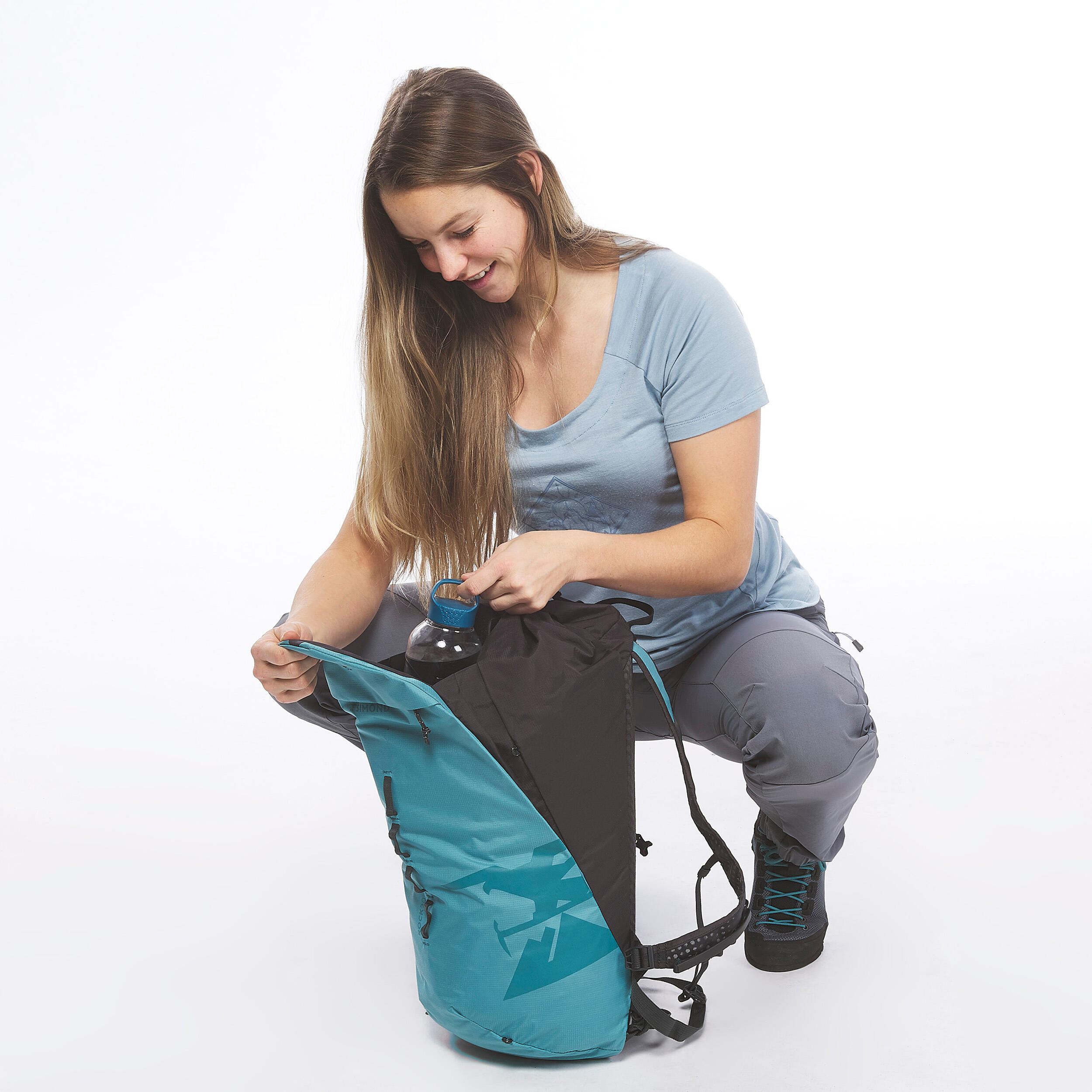 Climbing Backpack 20 Litres ROCK 20 Turquoise 16/16