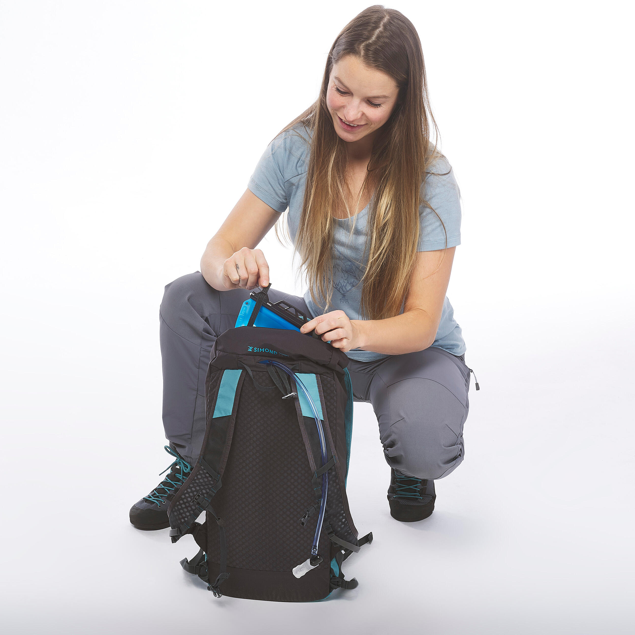 Climbing Backpack 20 Litres ROCK 20 Turquoise 10/16