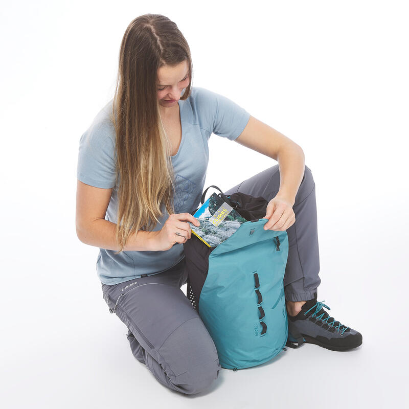 Rugzak voor klimsport Rock 20 liter turquoise