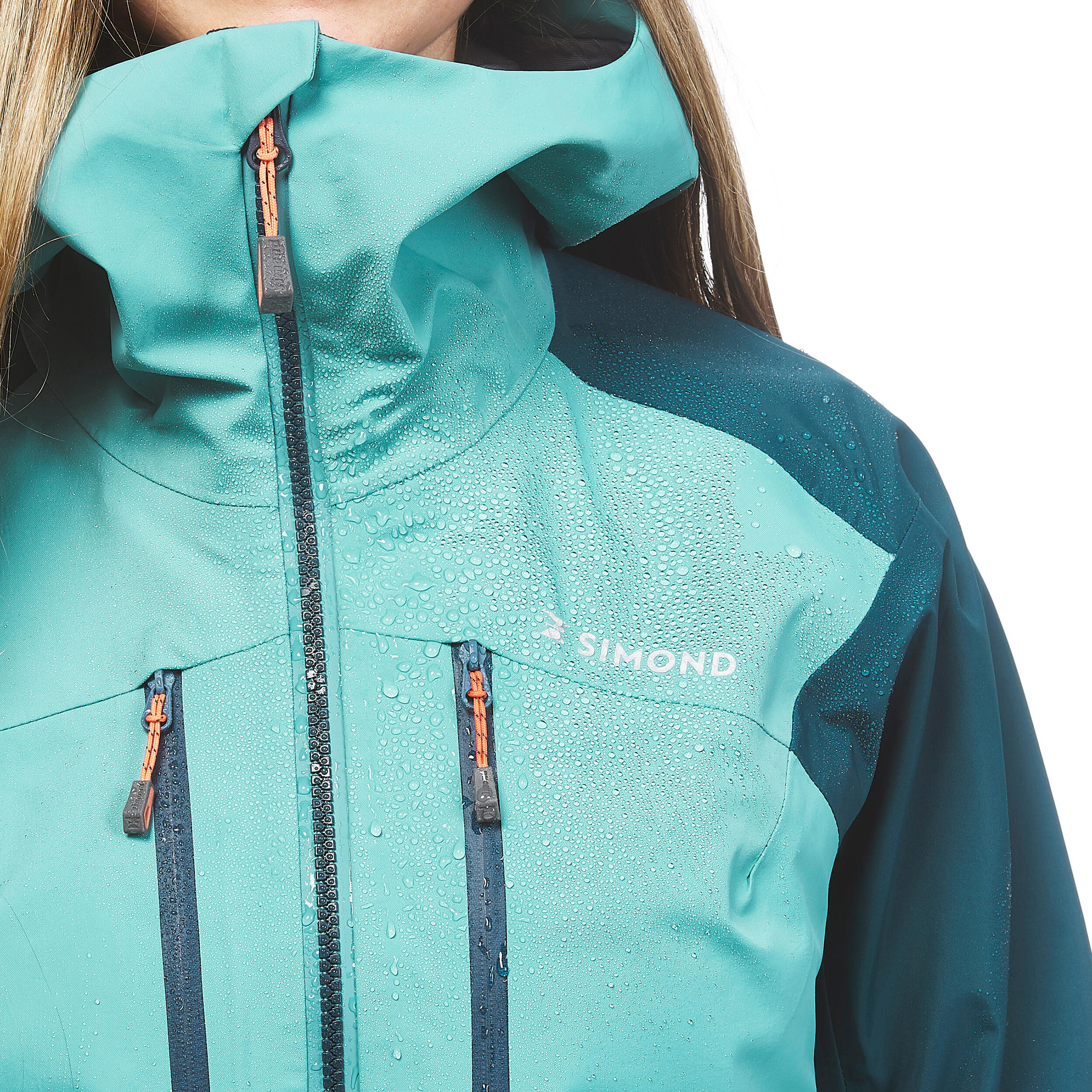 Women’s waterproof durable mountaineering jacket, green 15/16