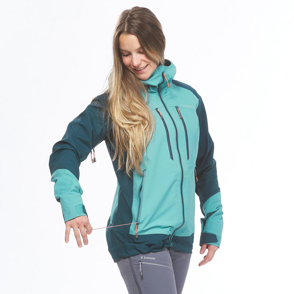 Women’s Waterproof MOUNTAINEERING Jacket - EVO MOUNTAINEERING green