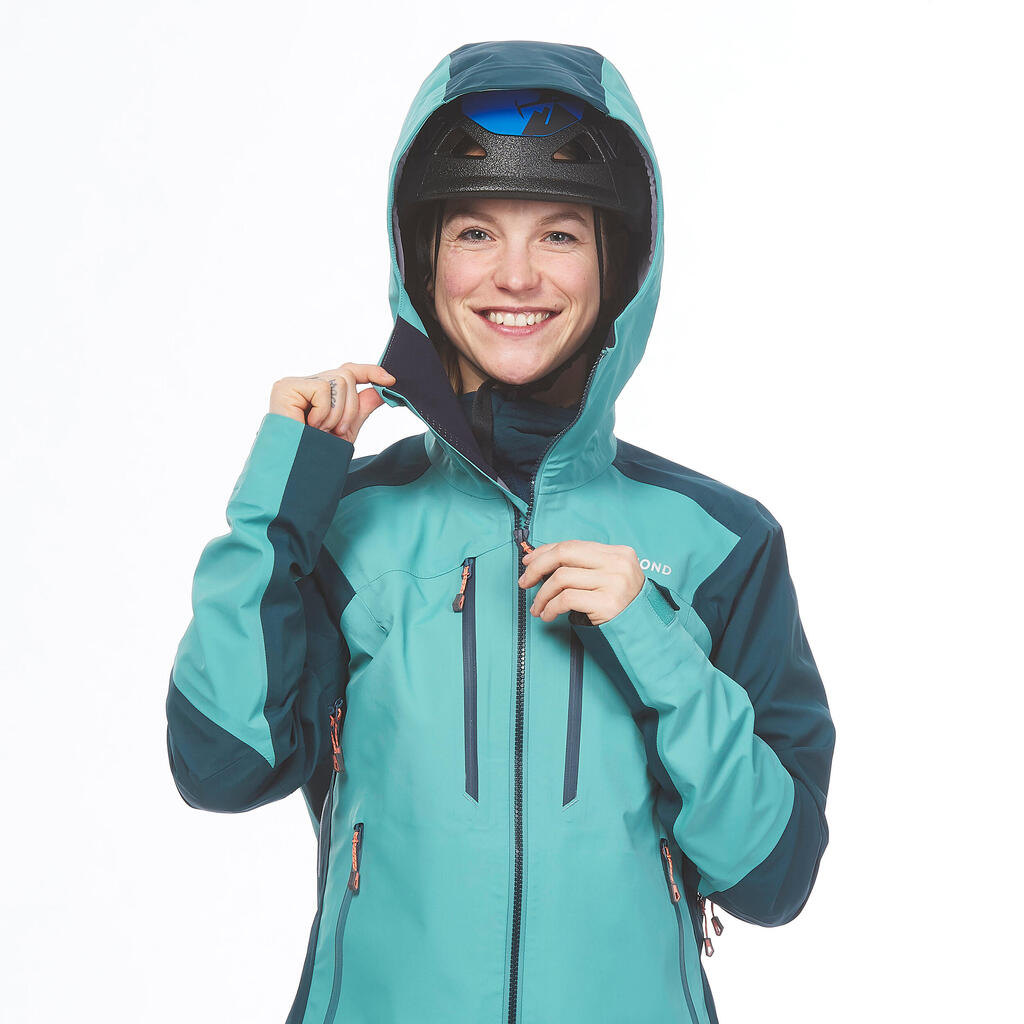 Women’s Waterproof MOUNTAINEERING Jacket - EVO MOUNTAINEERING blue