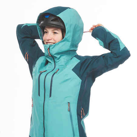 Women’s Waterproof MOUNTAINEERING Jacket - EVO MOUNTAINEERING green