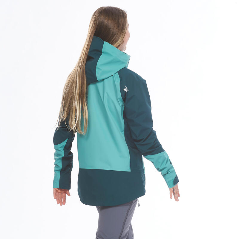 Waterdichte jas voor bergsport dames Alpinism Evo groen