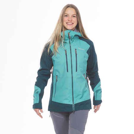 Women’s Waterproof MOUNTAINEERING Jacket - EVO MOUNTAINEERING green