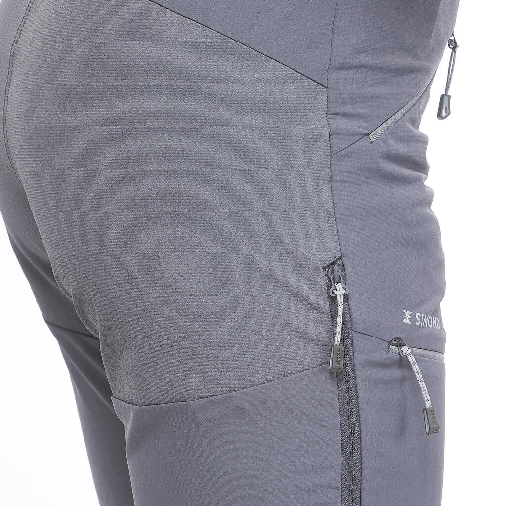 Kletterhose lang Damen - Alpinism Light EVO hellgrau 