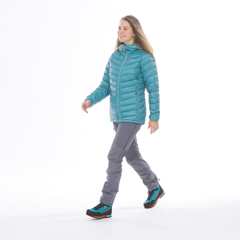 Kletterhose lang Damen - Alpinism Light EVO hellgrau 