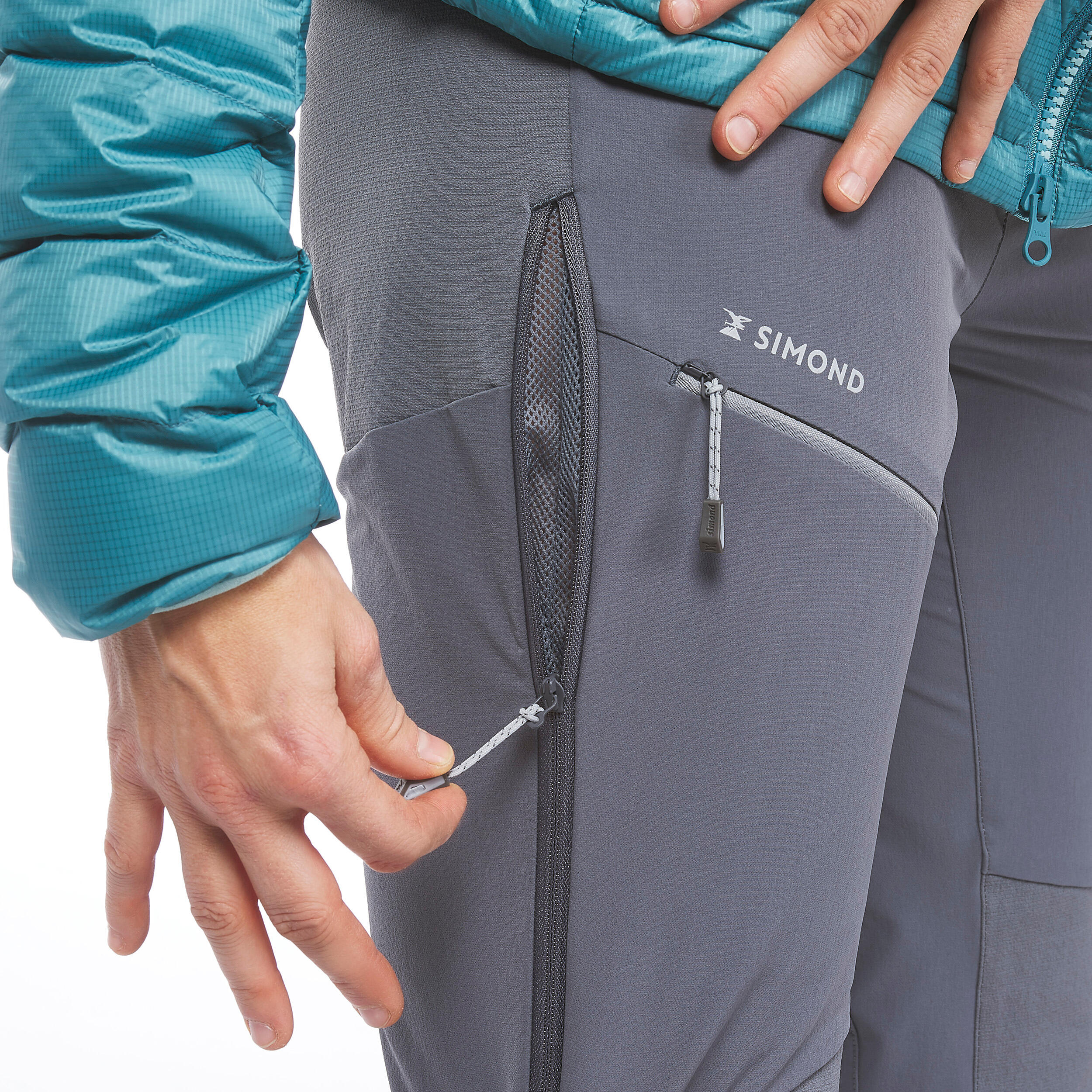 womens mountaineering trousers alpinism light evo light grey