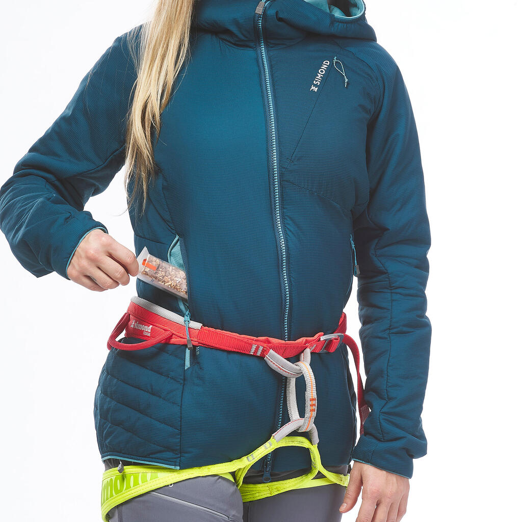 Dámska horolezecká bunda Alpinism zo syntetickej vaty tmavozelená