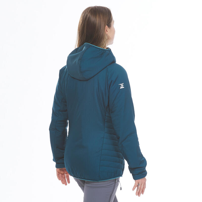 Női kabát alpinizmushoz, ALPINISM, vatelinbéléssel, sötétzöld 