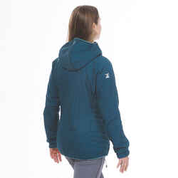 Women’s compressible padded mountaineering jacket, deep blue