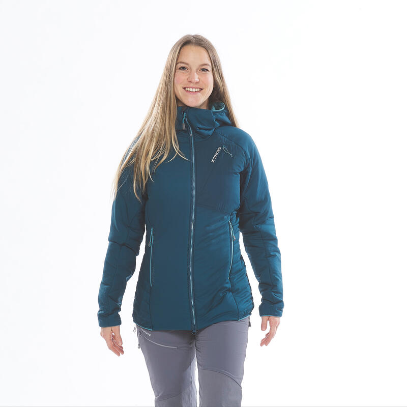 Chaqueta acolchada de alpinismo y montaña con capucha Mujer Simond Alpinism