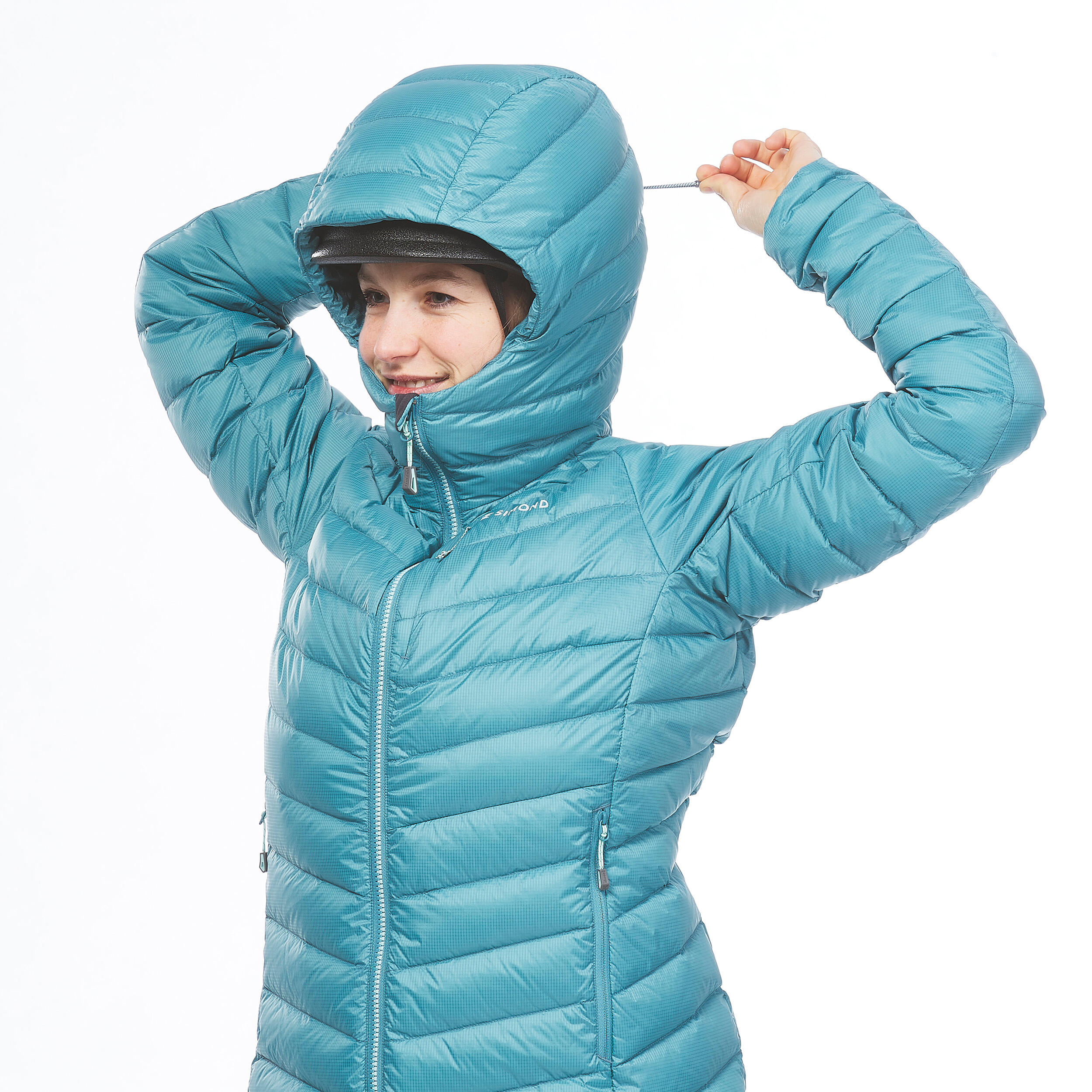 Women's mountaineering down jacket - ALPINISM LIGHT BLUE GREY 8/12