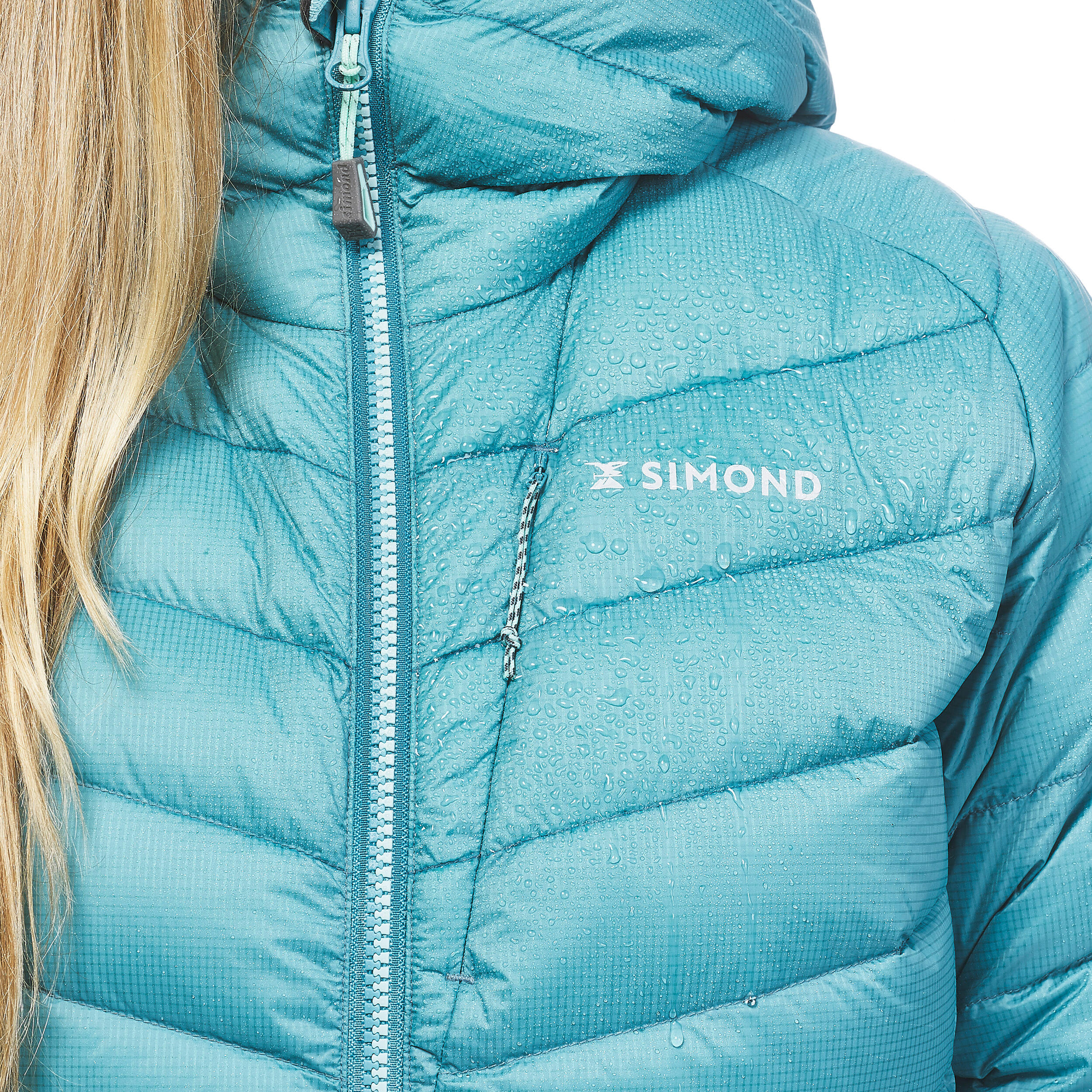 Women's mountaineering down jacket - ALPINISM LIGHT BLUE GREY 11/12