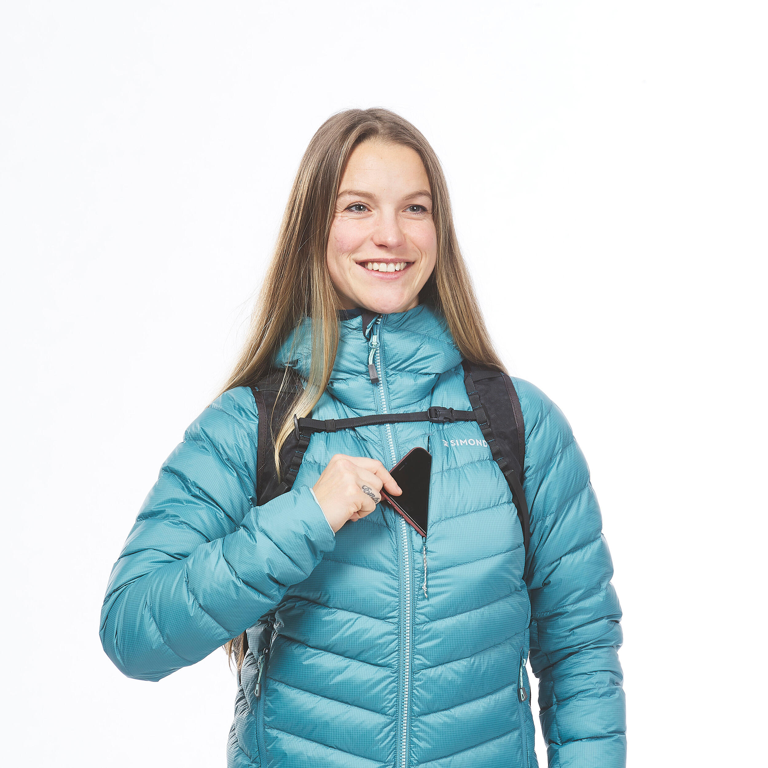 Women's mountaineering down jacket - ALPINISM LIGHT BLUE GREY 4/12