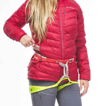 Γυναικείο πουπουλένιο μπουφάν ορειβασίας - LIGHT MOUNTAINEERING - RASPBERRY