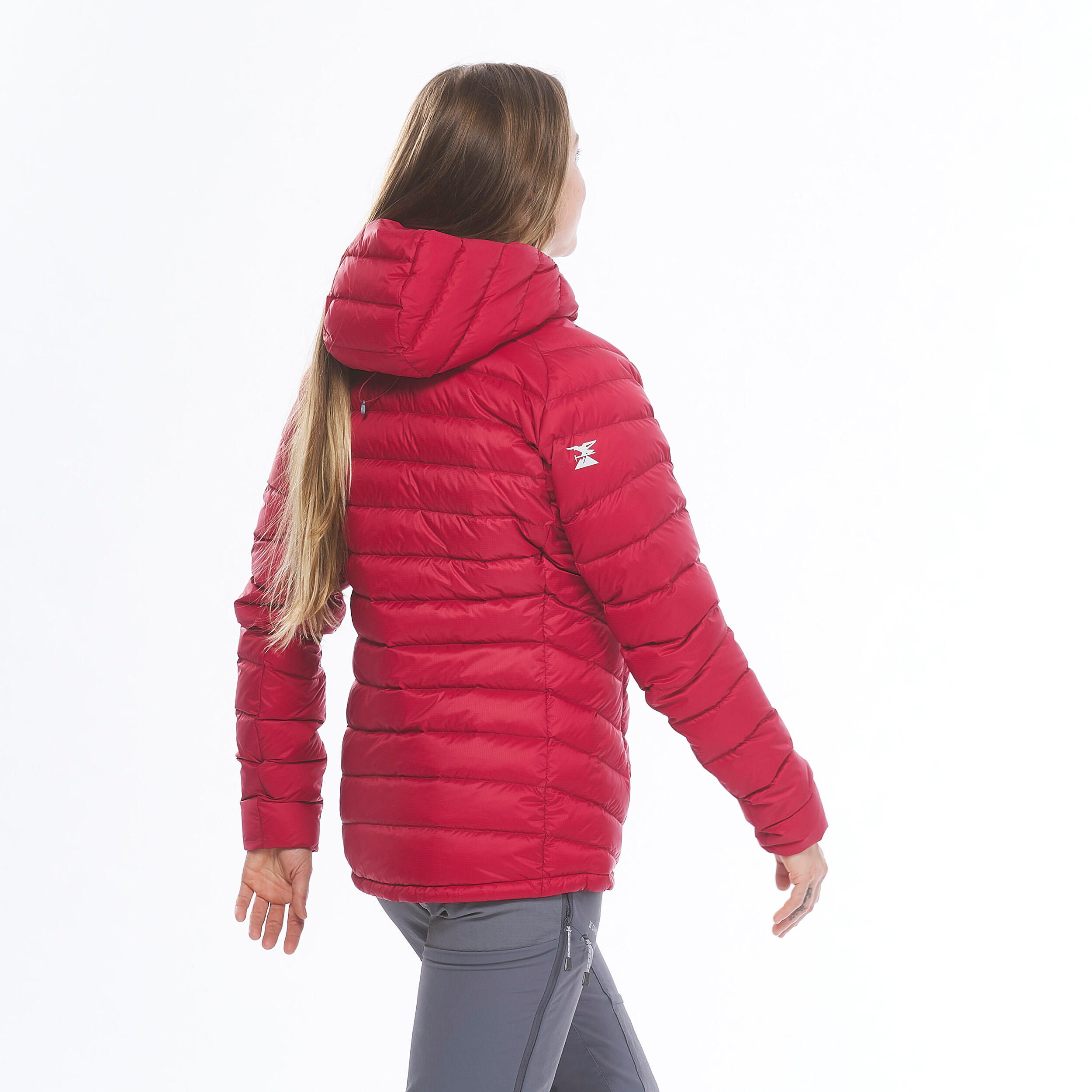 Women's down mountaineering jacket - ALPINISM LIGHT - FRAMBOISE