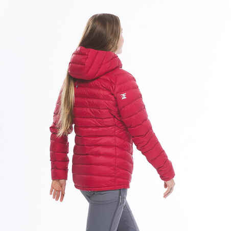 Women's Mountaineering Down Jacket - LIGHT MOUNTAINEERING - RASPBERRY