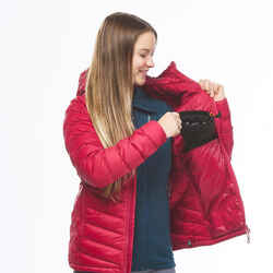 Women's Mountaineering Down Jacket - LIGHT MOUNTAINEERING - RASPBERRY