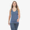 WOMEN’S CLIMBING VEST TOP VERTIKA BLUE GREY