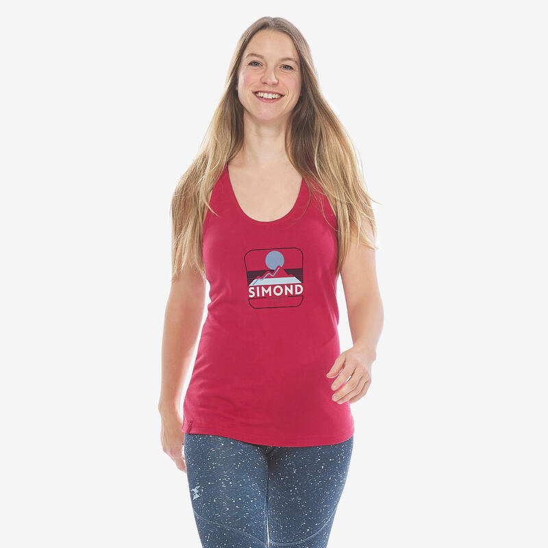 Camiseta de escalada y montaña tirantes Mujer Simond Vertika