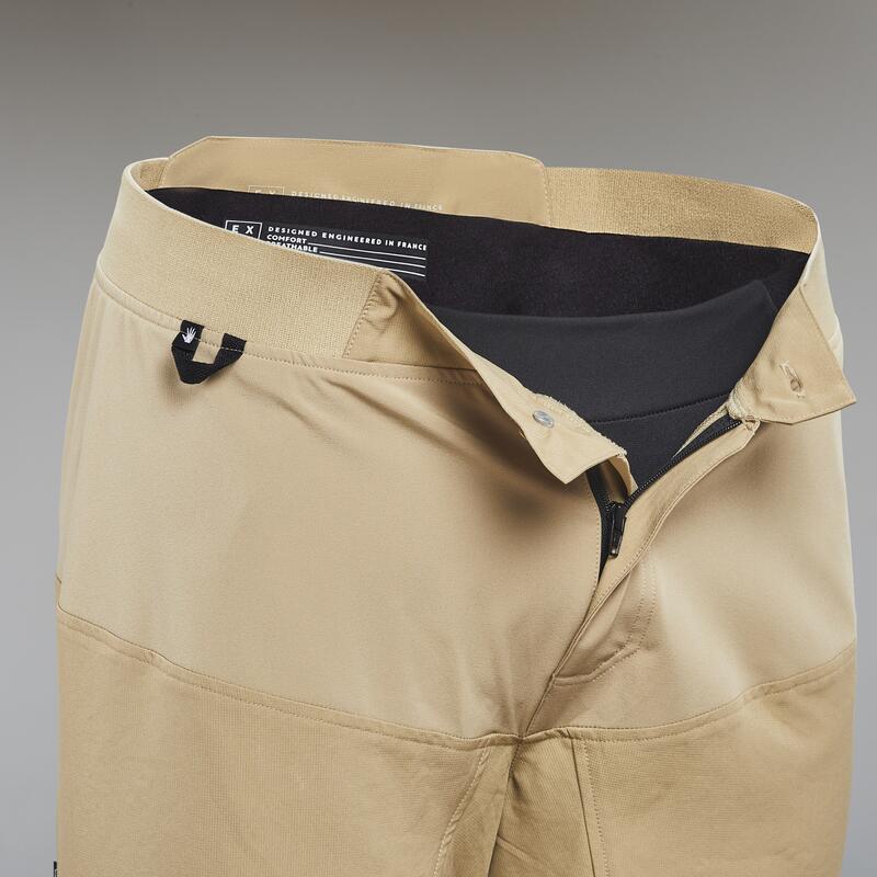 SHORT VELO VTT EXPL 500 BEIGE HOMME