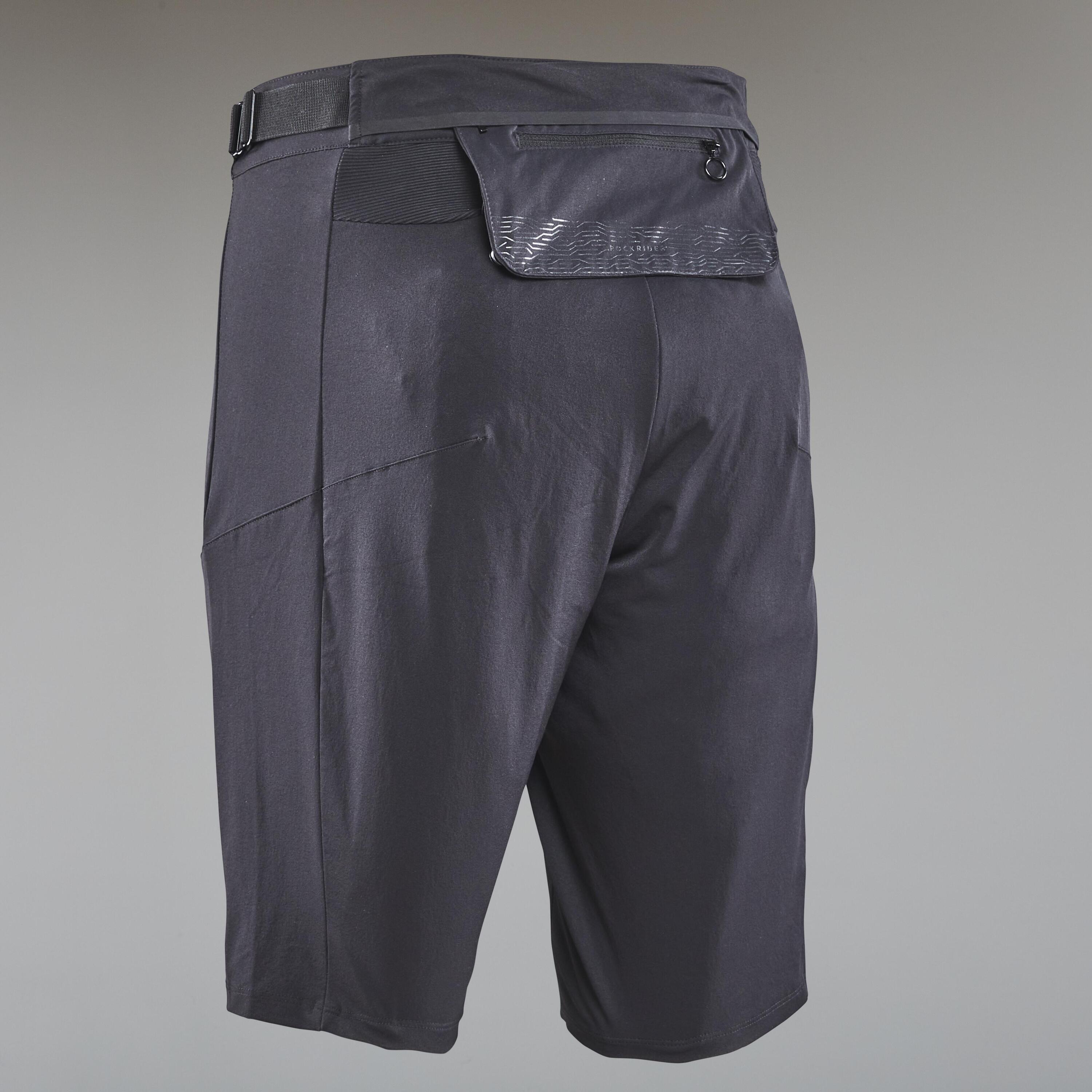 Culotte ciclismo corto MTB Rockrider Racer Negro Fit 3/12