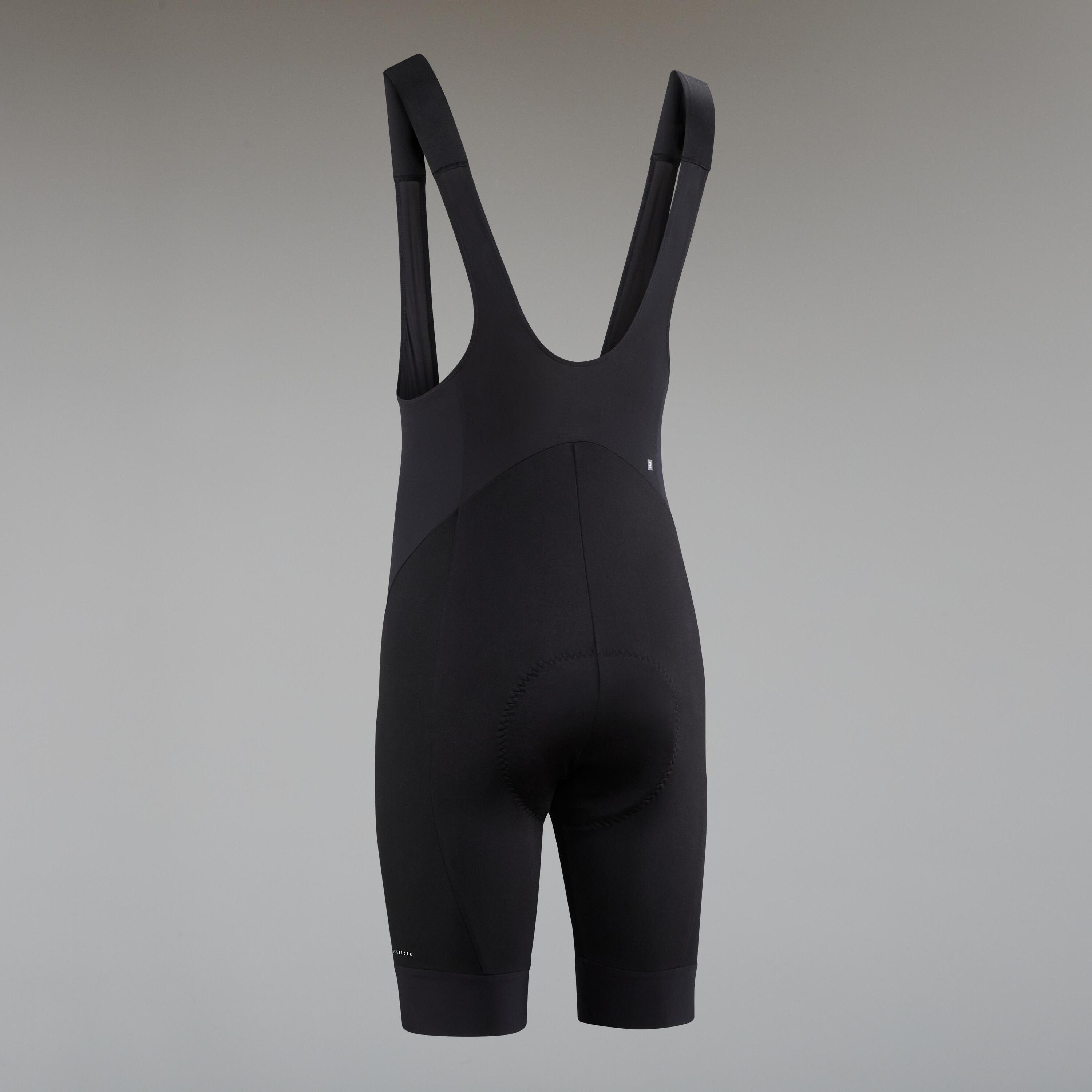 Culotte ciclismo corto con tirantes MTB hombre Rockrider Racer negro 7/10