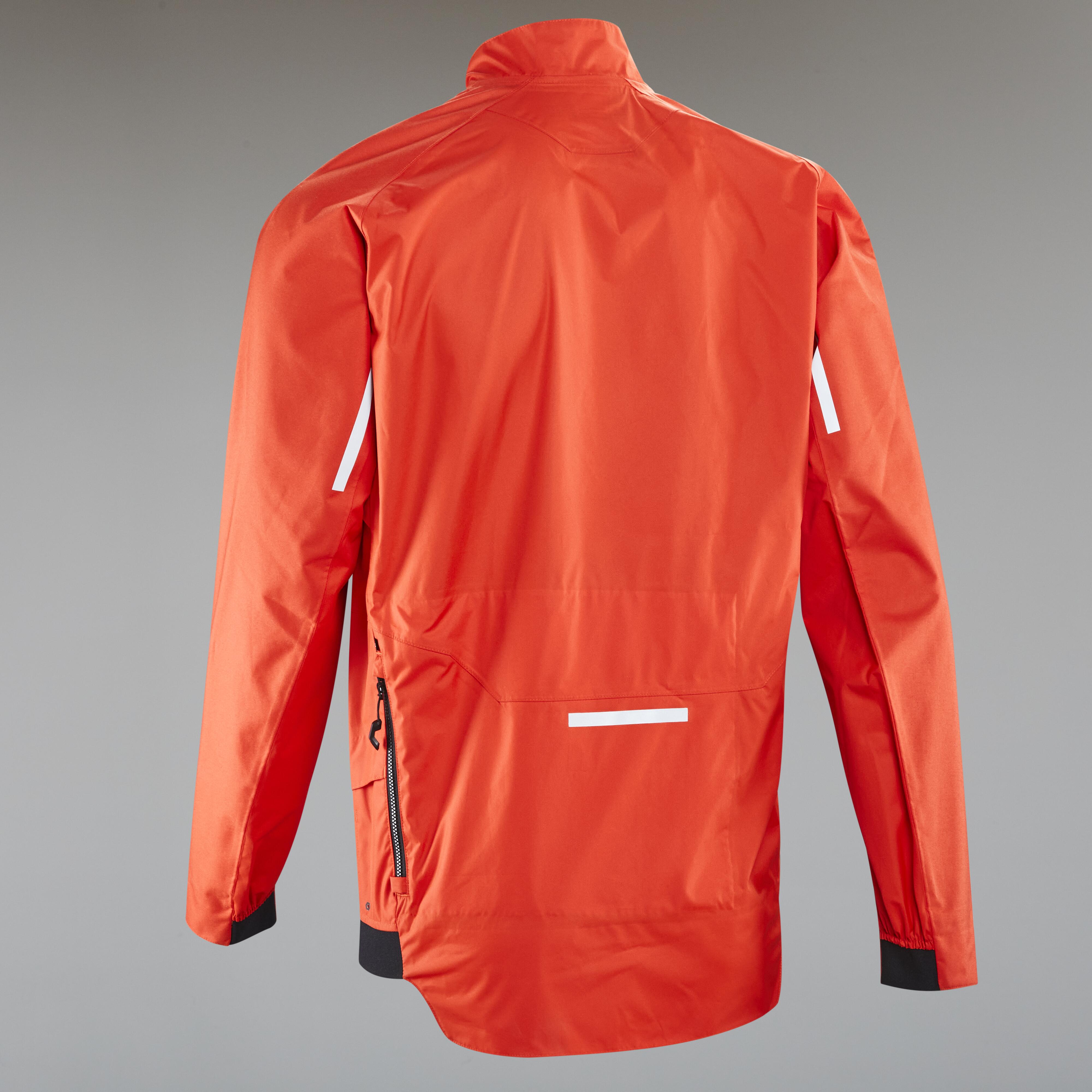 CHAQUETA IMPERMEABLE CICLISMO HOMBRE BICICLETA MONTAÑA ST 500 ROJO -  Decathlon