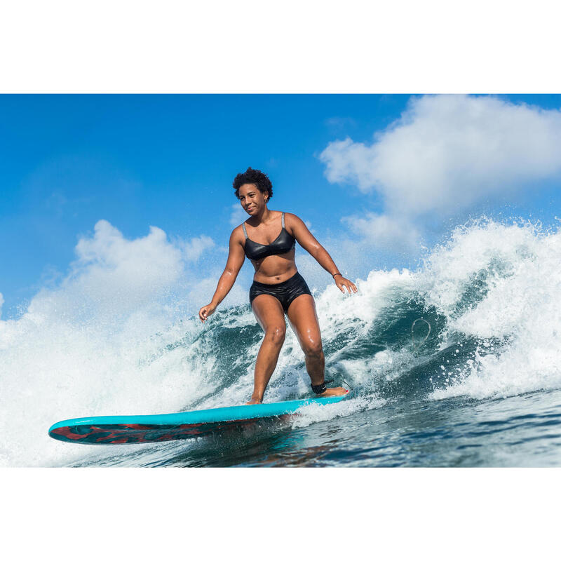 Top bikini Mujer surf aros talla grande negro
