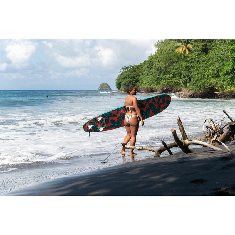 Bikinibroekje voor surfen SABI JUNGLE hoog uitgesneden striksluiting opzij