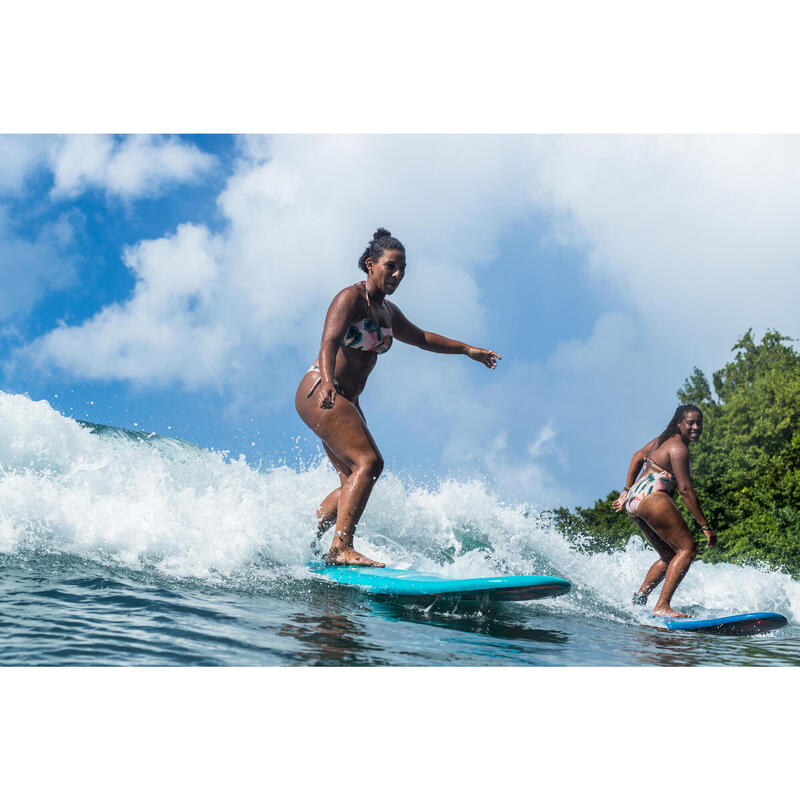 Bikinibroekje voor surfen SABI JUNGLE hoog uitgesneden striksluiting opzij