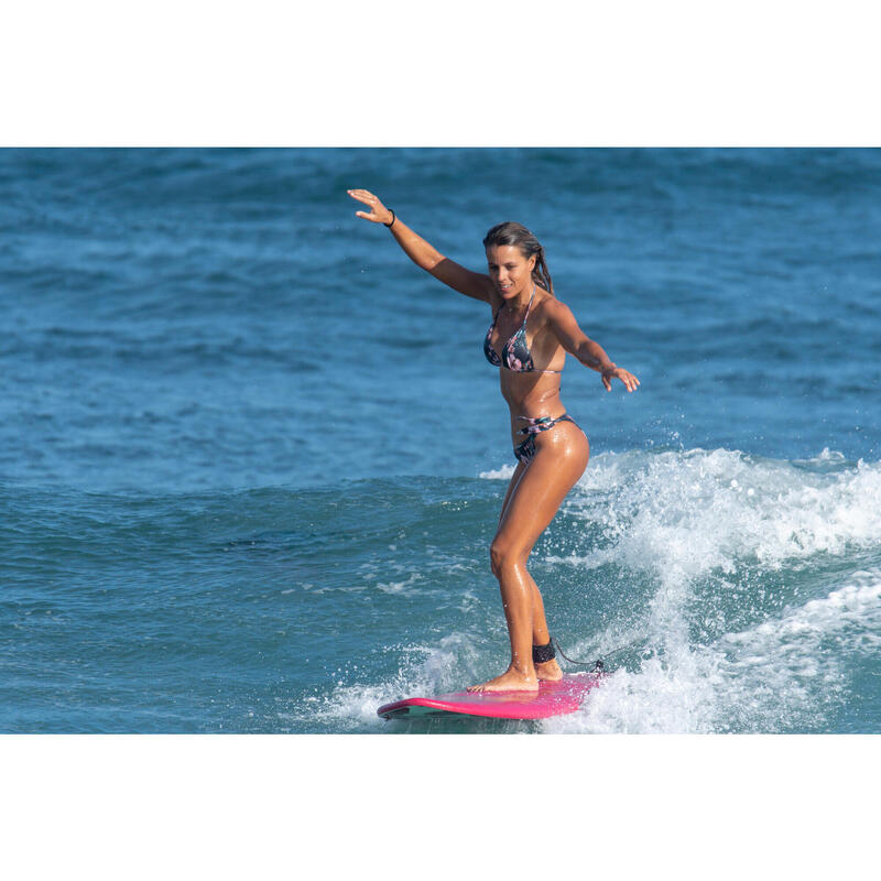 Bikinibroekje voor surfen Sabi Hibisco hoog uitgesneden striksluiting opzij
