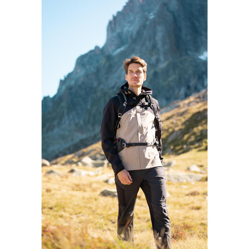 Erkek Outdoor Yağmurluk - Siyah/Bej - MH150