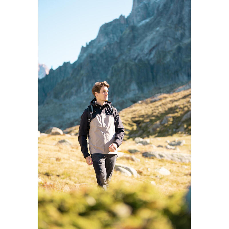 Erkek Outdoor Yağmurluk - Siyah/Bej - MH150