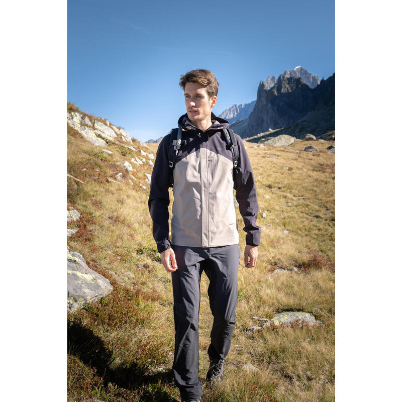Erkek Outdoor Yağmurluk - Siyah/Bej - MH150
