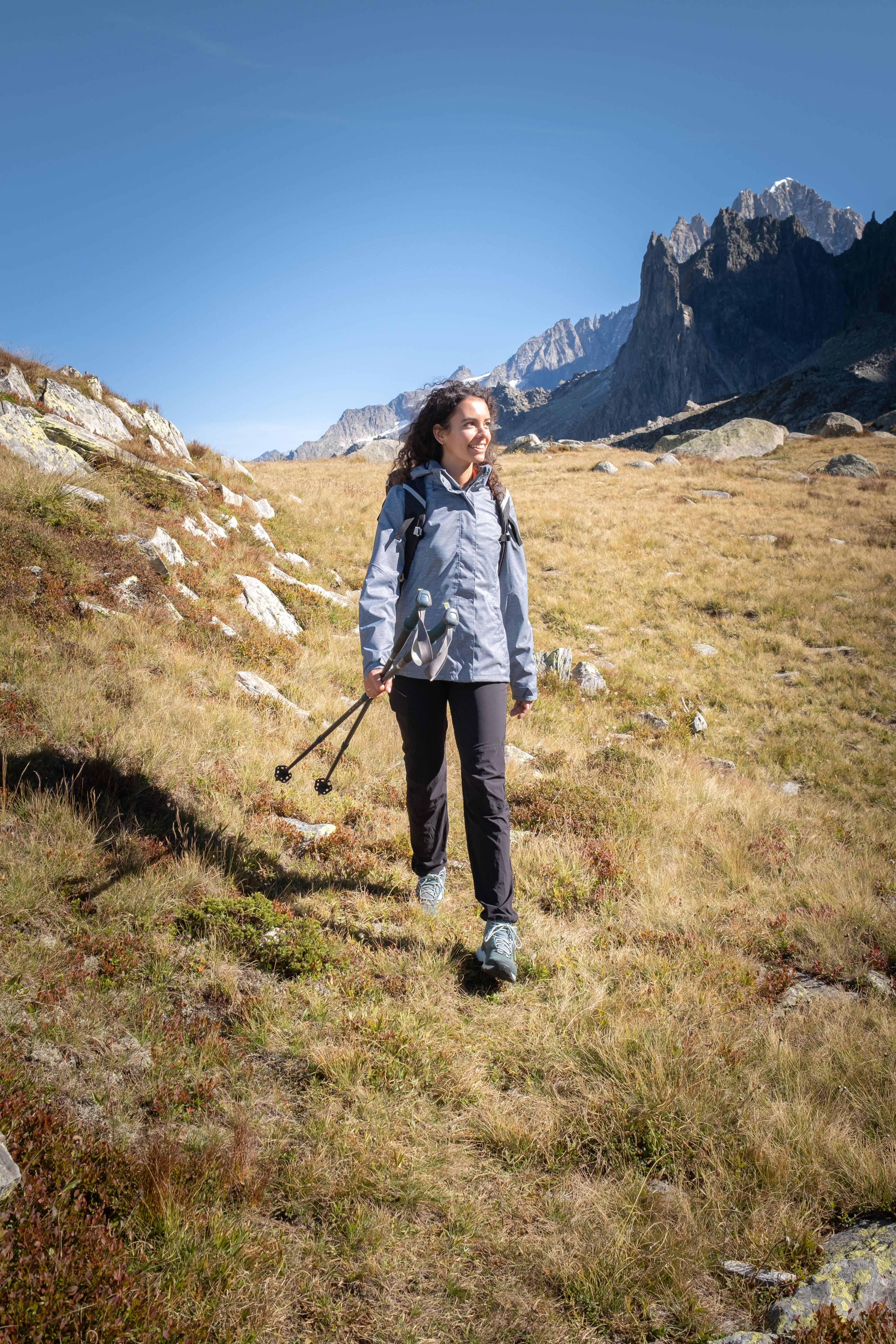 Women’s Hiking Jacket – MH 100 Grey - QUECHUA