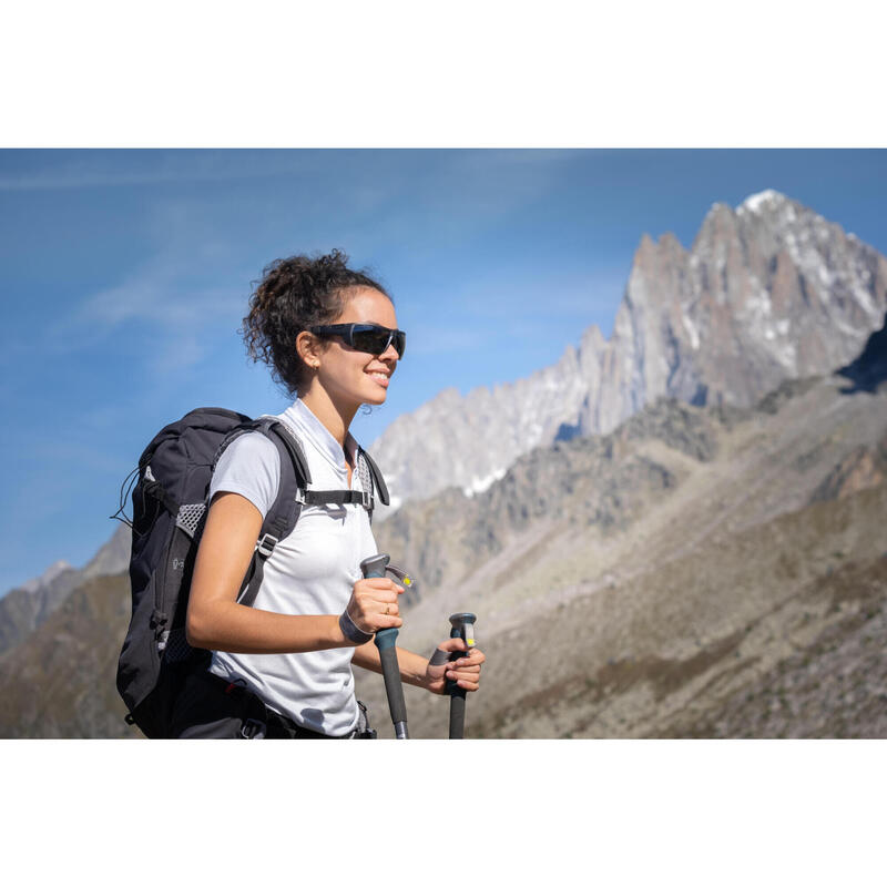 Camiseta de montaña y trekking Mujer con cremallera Quechua FH900