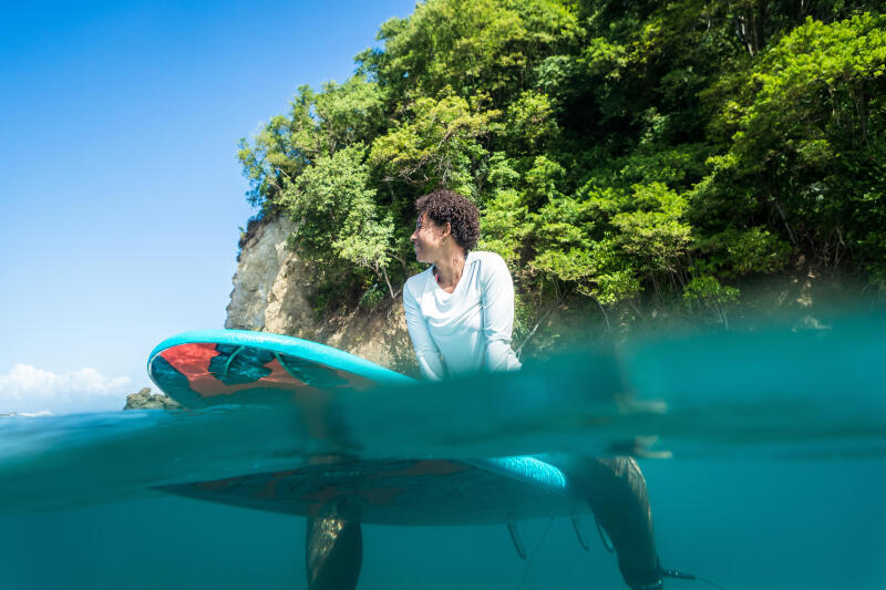 Top anty-UV surfingowy damski Olaian Malou długi rękaw