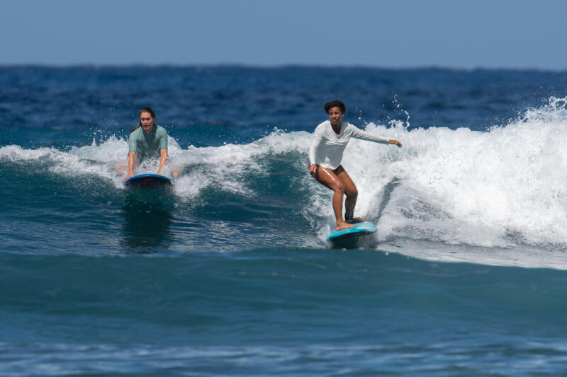 Top anty-UV surfingowy damski Olaian Malou długi rękaw
