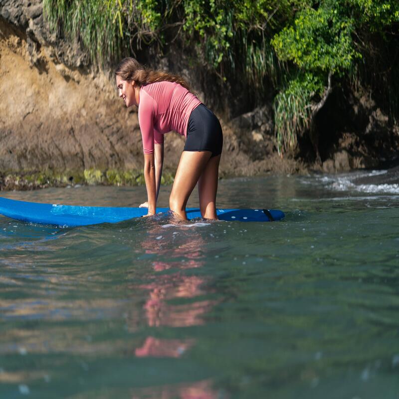 Top UV surfingowy damski Olaian 100 krótki rękaw